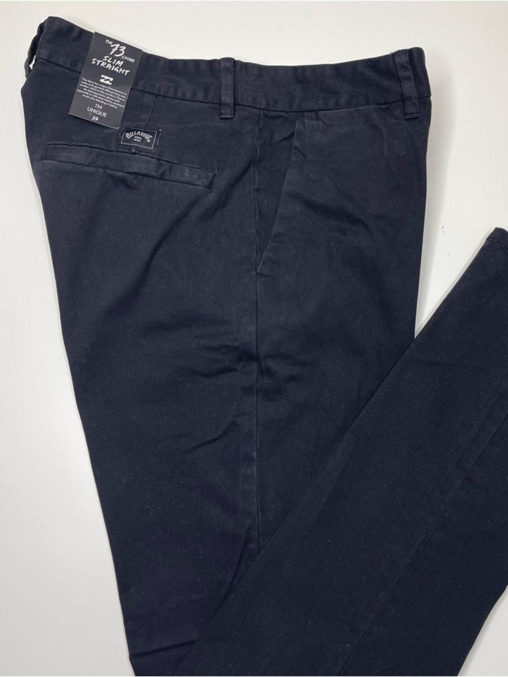 NEW Men's Billabong 73 Chino Pants (Black) Slim Straight Size 29